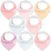 8-Pack Organic Bandana Bibs (Girl)