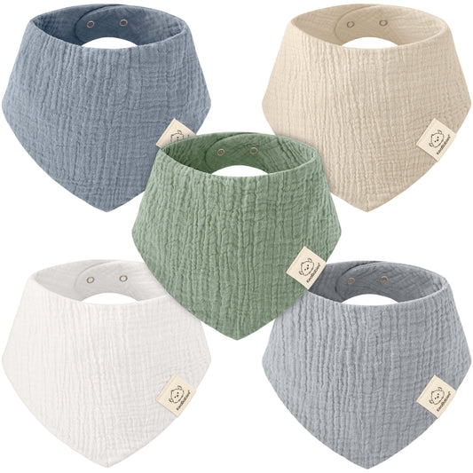 Lyra Muslin Bandana Bibs