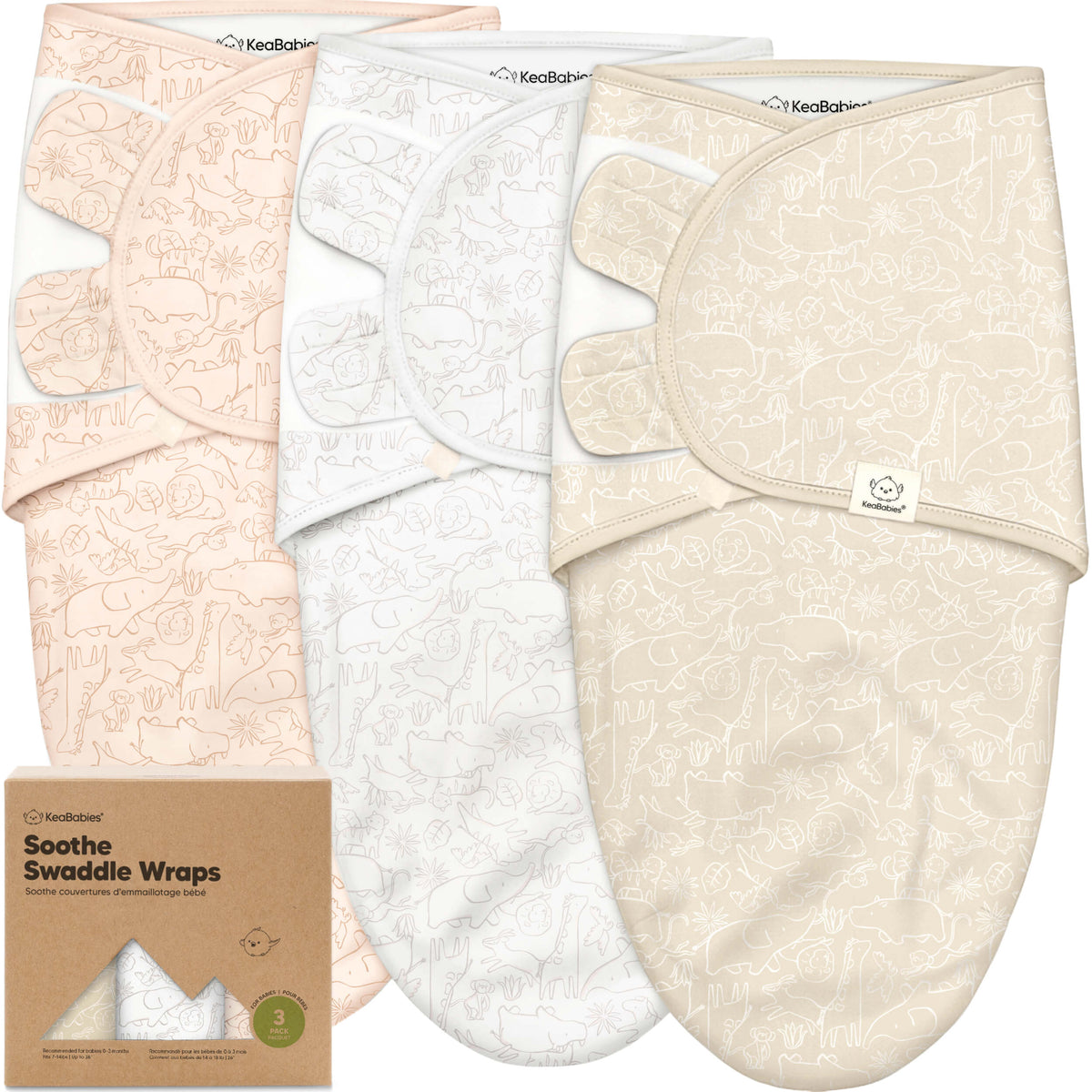 3-Pack Soothe Swaddle Wraps 34313462939834