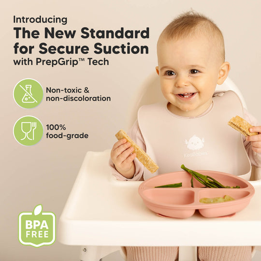 3-Pack Prep Silicone Suction Plates (Roseate)