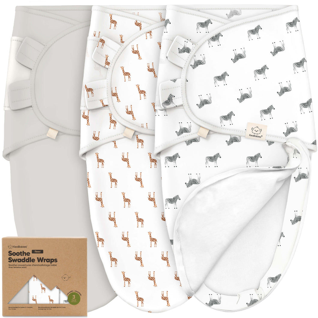 3-Pack Soothe Zippy Swaddle Wrap (The Wild)