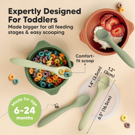 3-Pack Prep Baby Spoons (Sage)