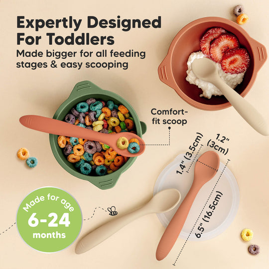 3-Pack Prep Baby Spoons (Terracotta)