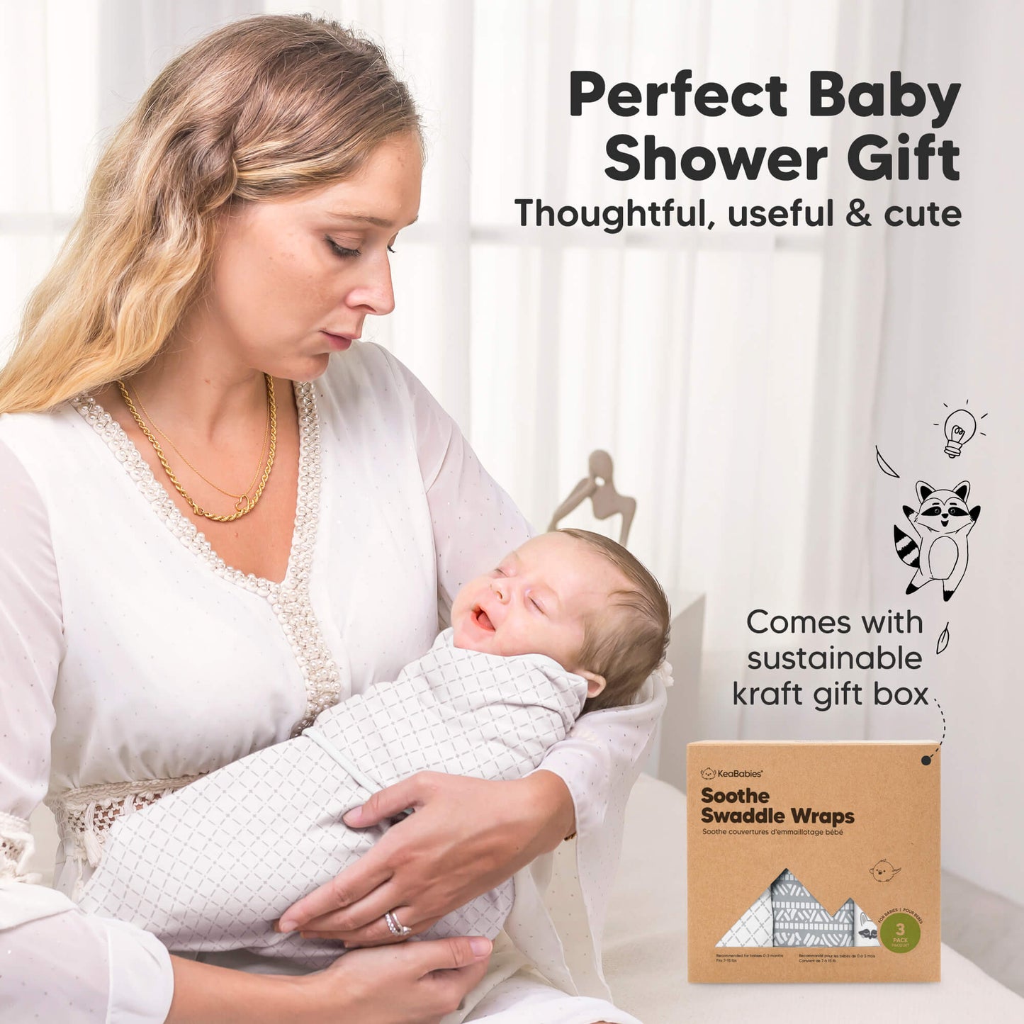 Perfect Baby Shower Gift
Thoughtful, useful & cute

Comes with sustainable kraft gift box 31429606047930