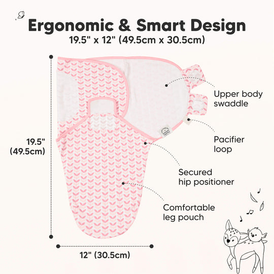 3-Pack Soothe Swaddle Wraps (Blossom)