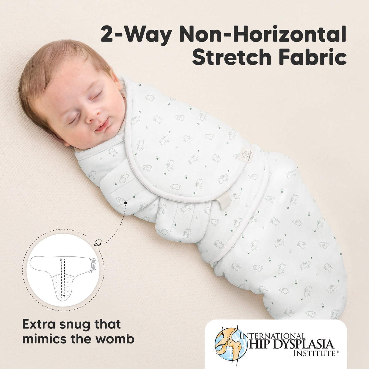 2-Way Non-Horizontal Stretch Fabric - Extra snug that mimics the womb 46191834661050