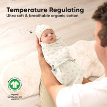 Load image into Gallery viewer, 3-Pack Soothe Swaddle Wraps with Knot Hats (Fleur)
