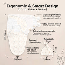 Load image into Gallery viewer, 3-Pack Soothe Swaddle Wraps with Knot Hats (Nibbles/Bruce)
