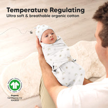 Load image into Gallery viewer, 3-Pack Soothe Swaddle Wraps with Knot Hats (Shifts)
