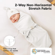 Load image into Gallery viewer, 3-Pack Soothe Swaddle Wraps with Knot Hats (Soft White)
