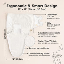 Load image into Gallery viewer, 3-Pack Soothe (Wren) Swaddle Wraps (Soft White)
