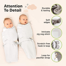 Load image into Gallery viewer, 3-Pack Soothe (Wren) Swaddle Wraps (Soft White)
