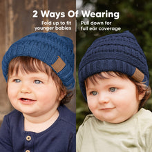 Load image into Gallery viewer, 3-Pack Warmzy Baby Beanies (Cobalt, M)
