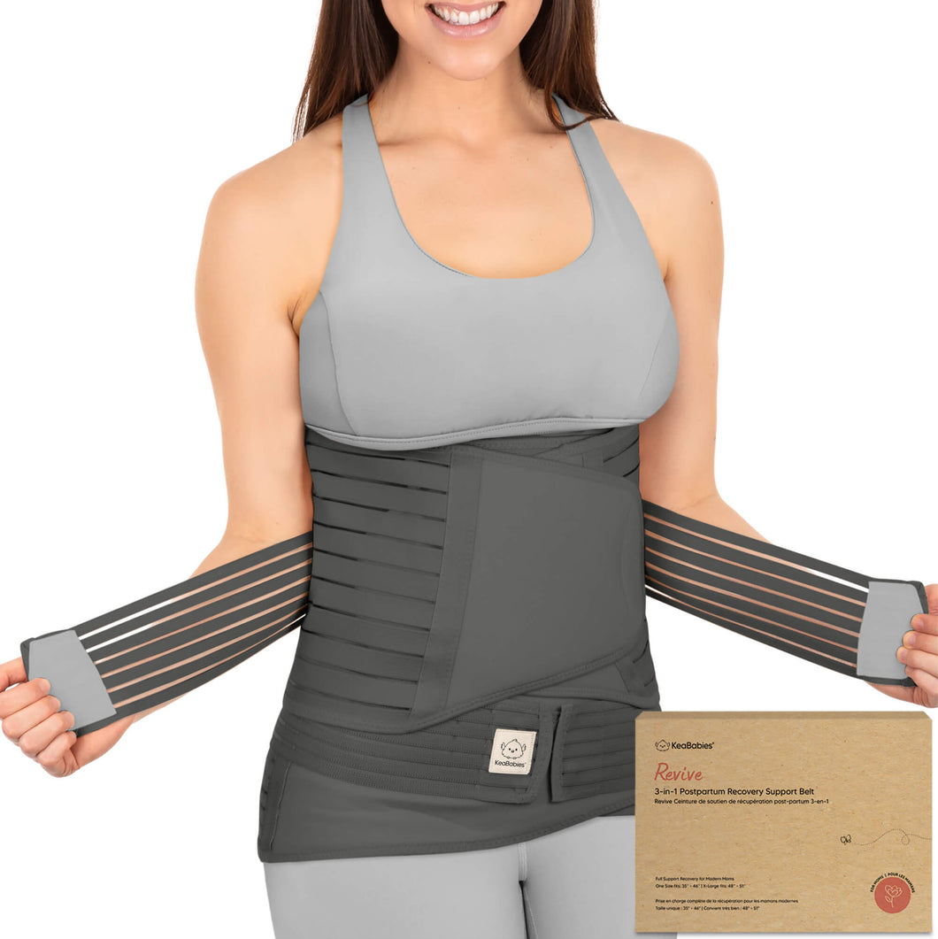 Revive 3-in-1 Postpartum Recovery Support Belt (Mystic Gray)