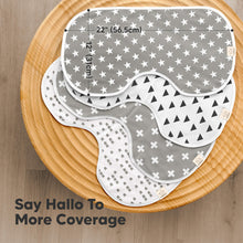 Load image into Gallery viewer, 4-Pack Hallo Burp Cloths (Grayscape)
