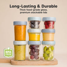 Load image into Gallery viewer, 4-Pack Prep Jars Food Glass Containers
