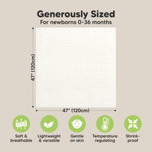 Load image into Gallery viewer, Lumi Muslin Swaddle Blankets (Soft White)
