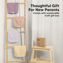 Load image into Gallery viewer, 5-Pack Lumi Muslin Burp Cloths (Sahara)
