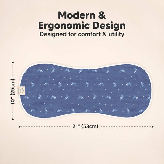 Softe Muslin Baby Burp Cloth (Marine Muse)