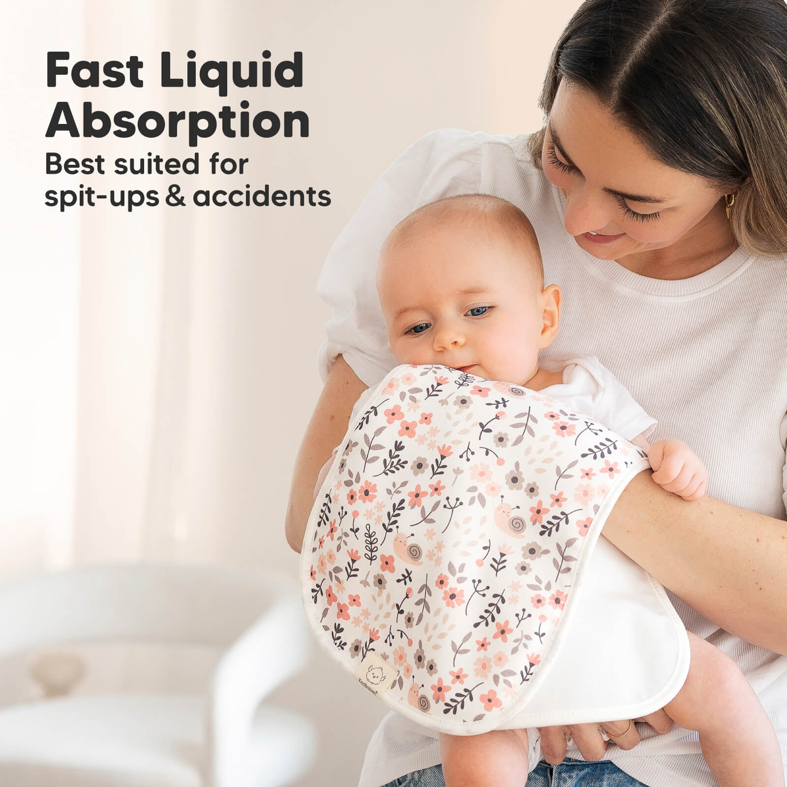 Fast Liquid Absorption
Best Suited for spit-ups & accidents 25861033066682
