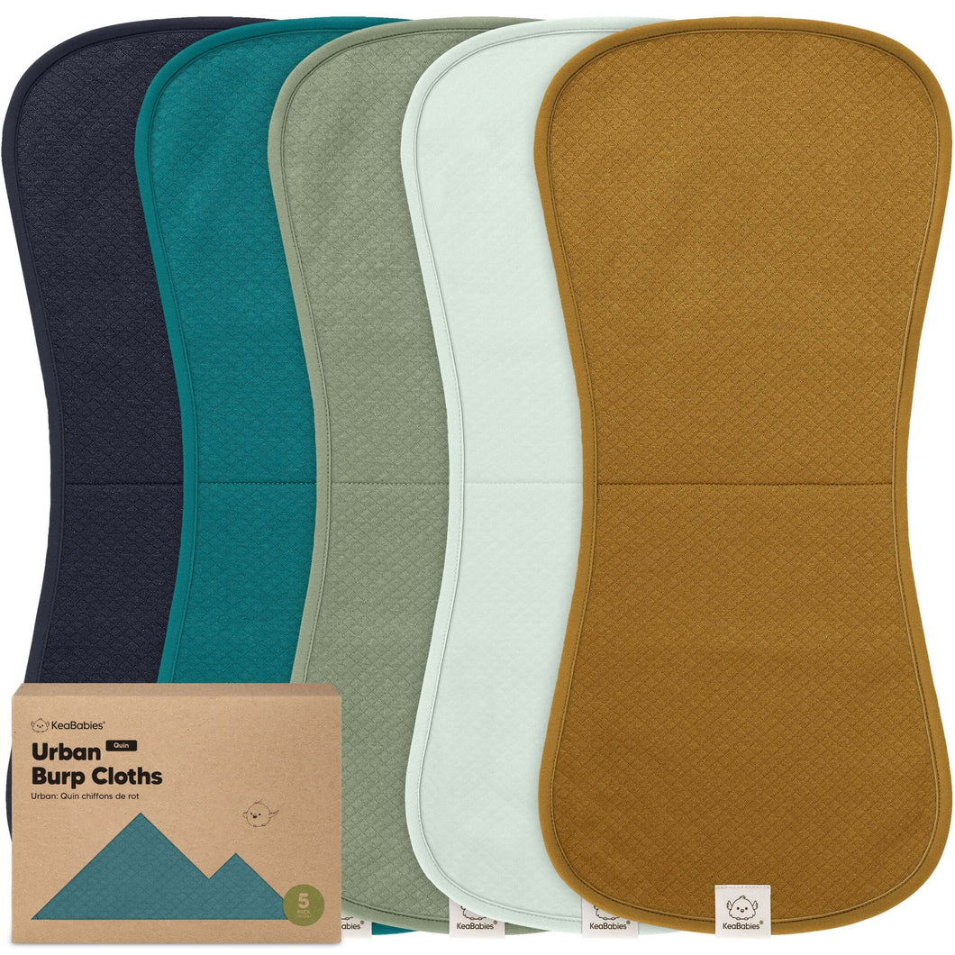 5-Pack Urban Quin Burp Cloths