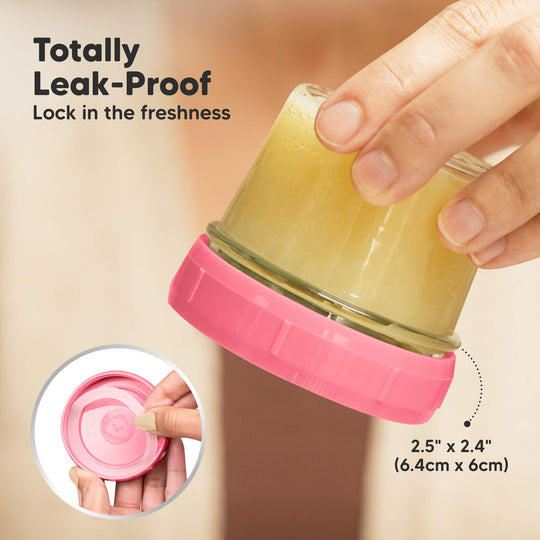 6-Pack Prep Jars Food Glass Containers (Sunset)