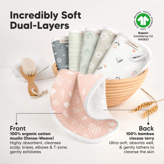 6-Pack Cami Baby Washcloths (Fleur)