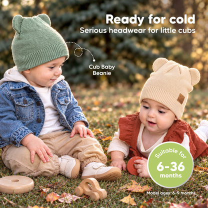 Ready for cold - Serious headwear for little cubs. Suitable for 6-36 months.
 47148184764602