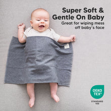 Load image into Gallery viewer, Super Soft &amp; Gentle On Baby, great for wiping mess on baby’s face, OEKO-TEX® certified.
