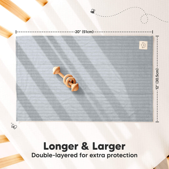 6-Pack Shea (Stria) Burp Cloths (Granite)