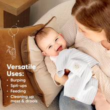 Load image into Gallery viewer, 6-Pack Shea (Stria) Burp Cloths (Granite)
