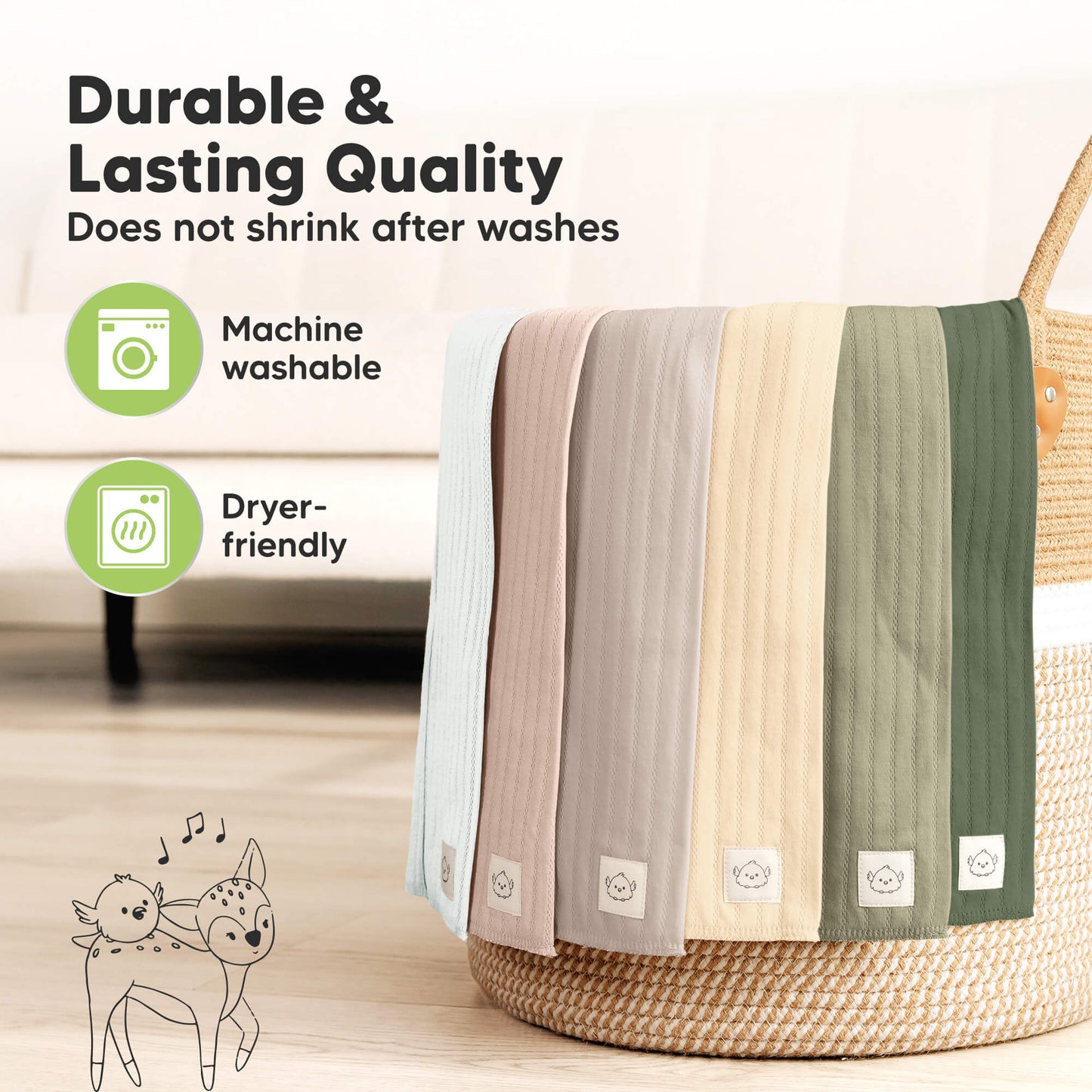 6-Pack Shea (Stria) Burp Cloths 32612263755962