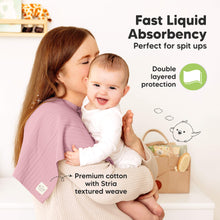 Load image into Gallery viewer, 6-Pack Shea (Stria) Burp Cloths (Muted Pastel)
