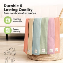 Load image into Gallery viewer, 6-Pack Shea (Stria) Burp Cloths (Muted Pastel)
