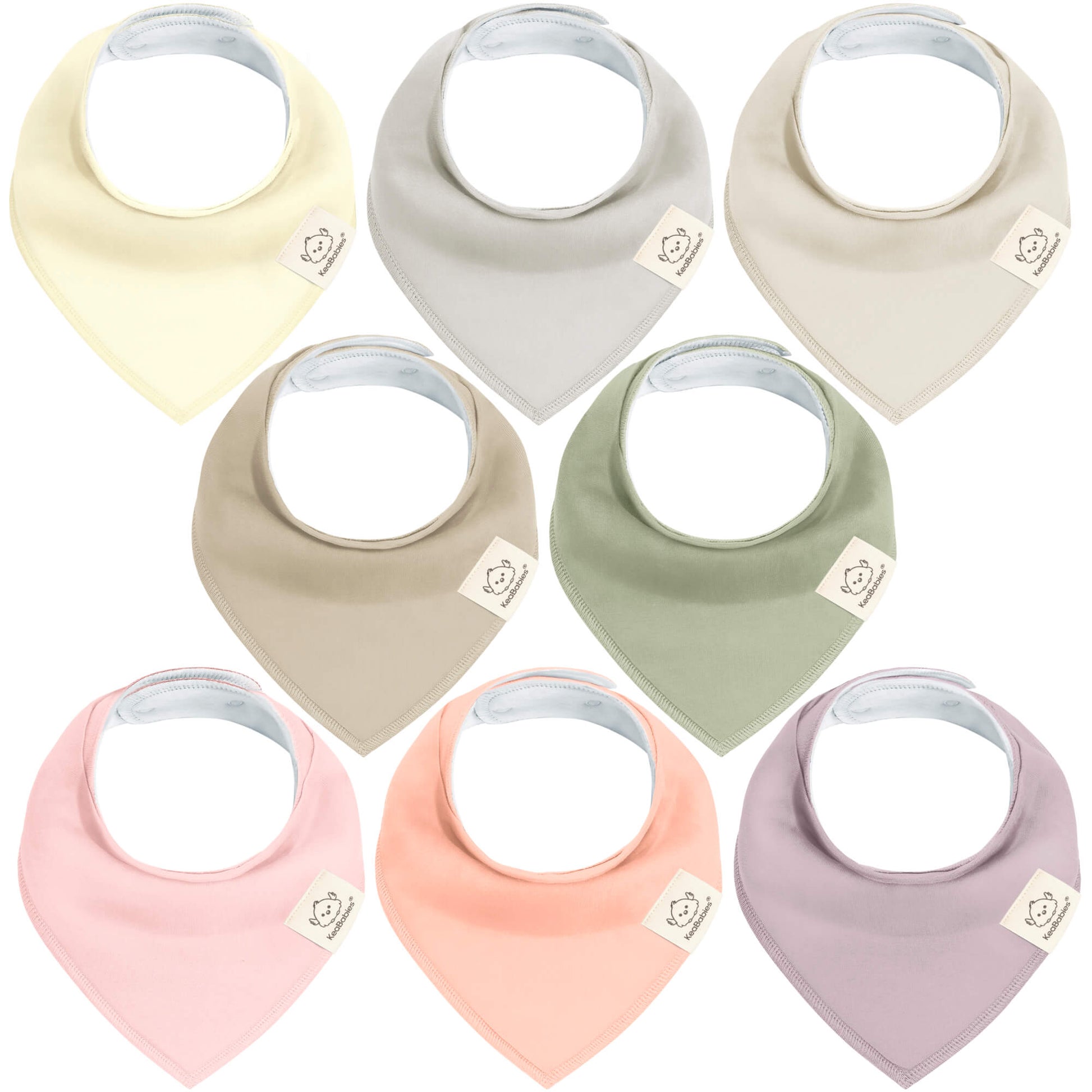 8-Pack Organic Bandana Bibs (Girl) 26292144144570