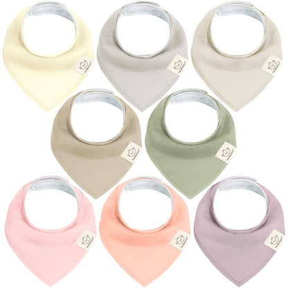 8-Pack Organic Bandana Bibs (Girl) 26292144144570