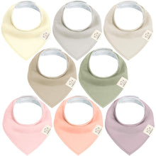 Load image into Gallery viewer, 8-Pack Organic Bandana Bibs (Girl)
