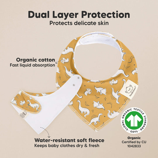 8-Pack Organic Bandana Bibs (Mesozoic)