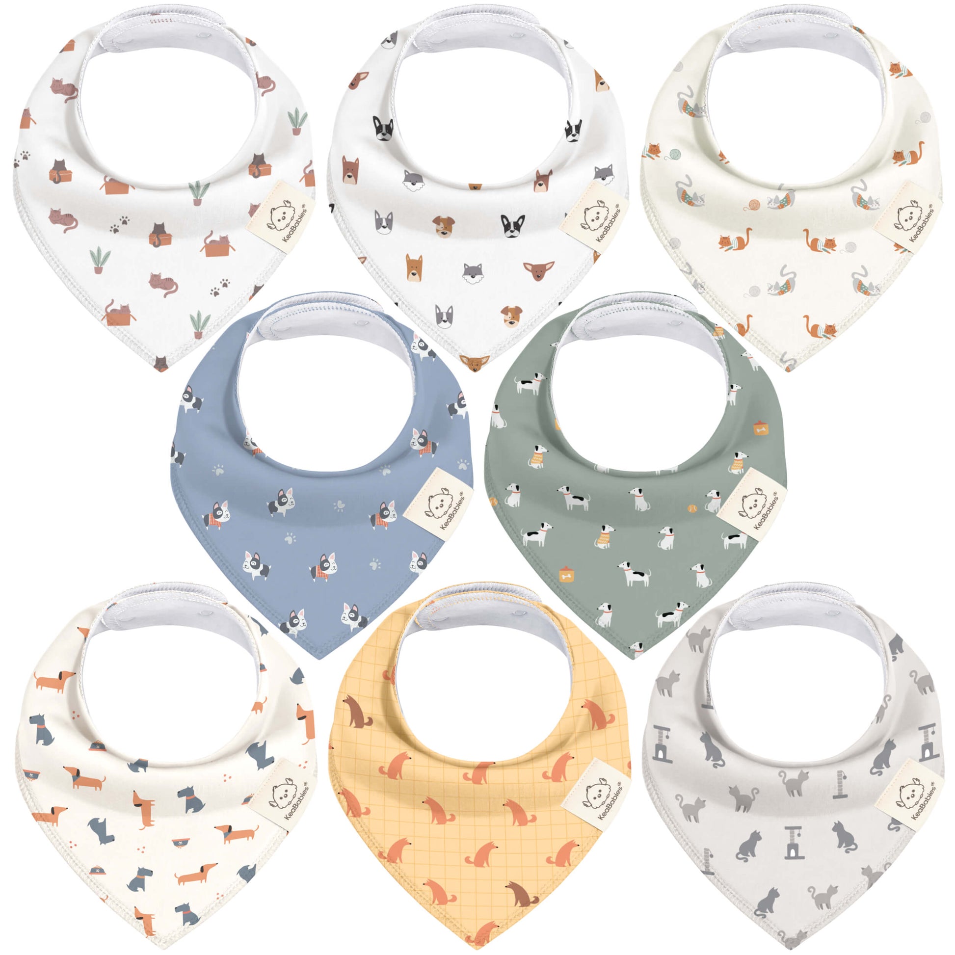 8-Pack Organic Bandana Bibs (Boy) 26605948010682