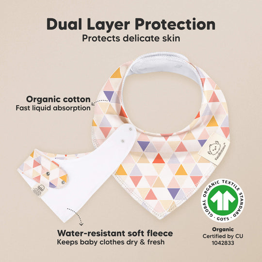8-Pack Organic Bandana Bibs (Prism)