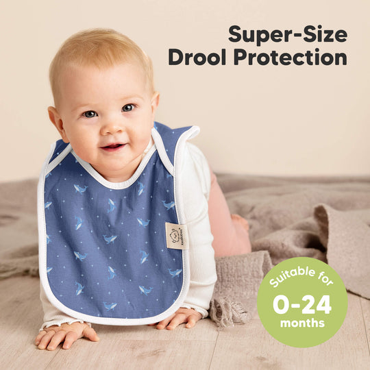 8-Pack Hallo Drool Bibs (Marine Muse)
