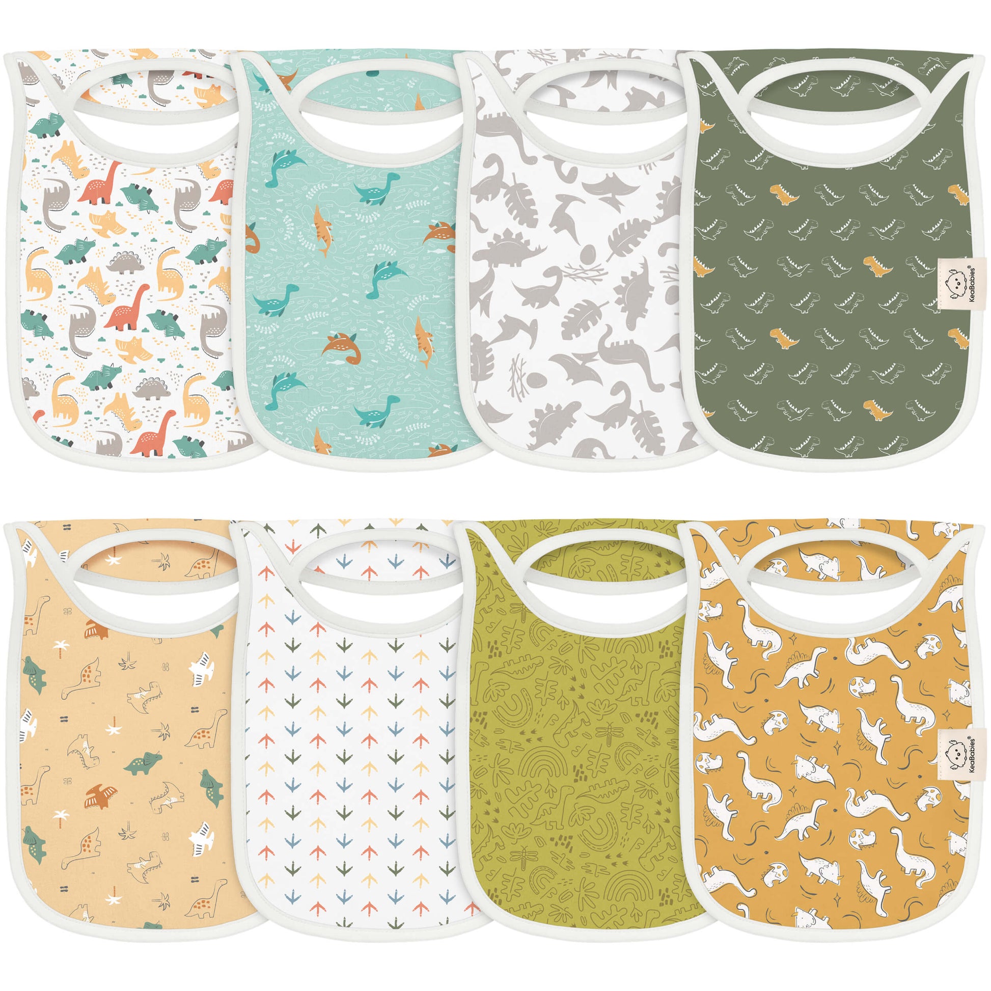 8-Pack Hallo Drool Bibs 29249410465978