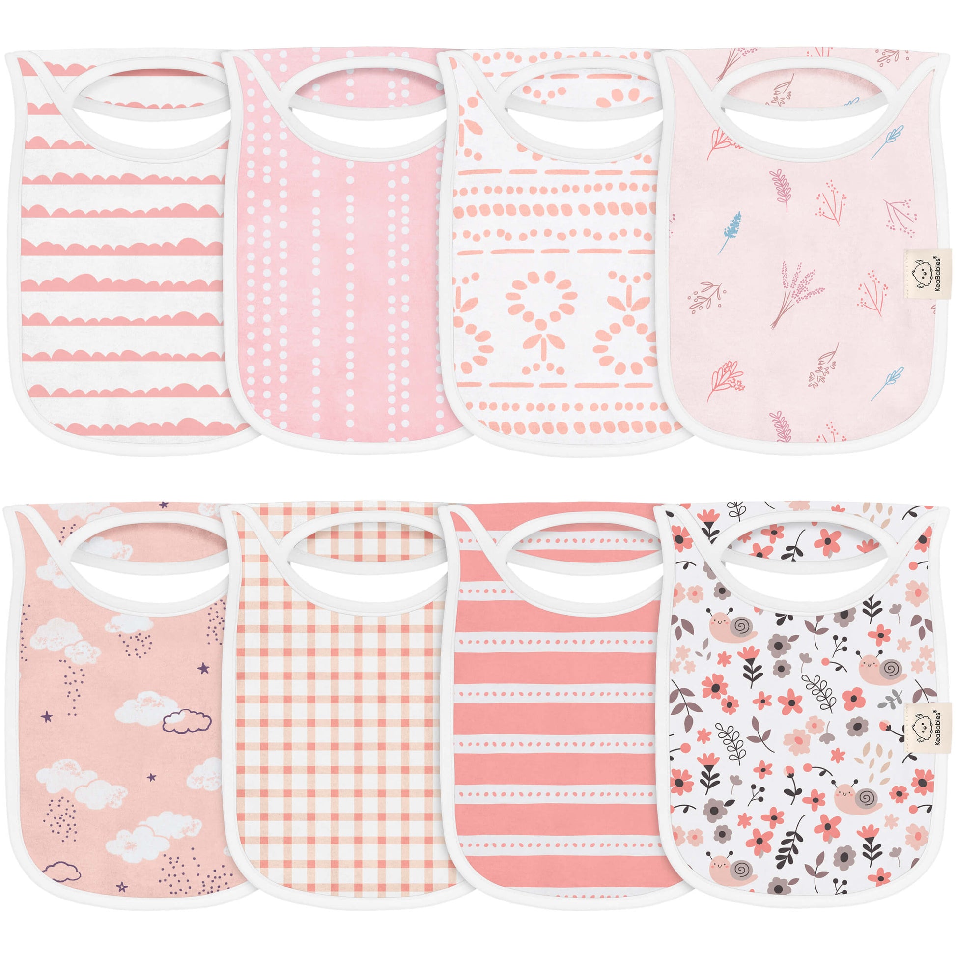 8-Pack Hallo Drool Bibs 28737458831546