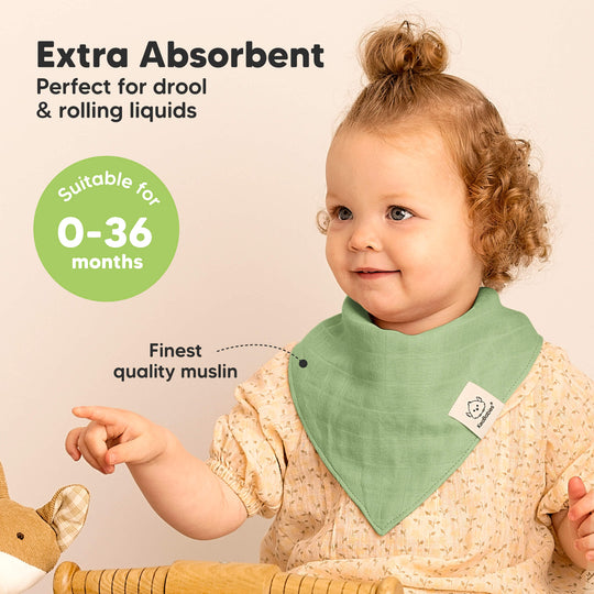 8-Pack Lumi Muslin Bandana Bibs (Dew)