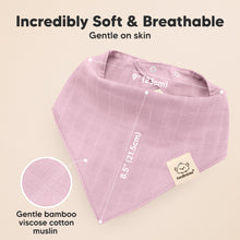 Load image into Gallery viewer, 8-Pack Lumi Muslin Bandana Bibs (Lavender)
