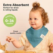 Load image into Gallery viewer, 8-Pack Lumi Muslin Bandana Bibs (Nimbus)
