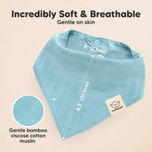 Load image into Gallery viewer, 8-Pack Lumi Muslin Bandana Bibs (Nimbus)

