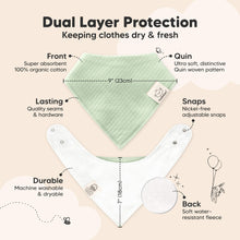 Load image into Gallery viewer, 8-Pack Quin Bandana Bibs (Dawn)
