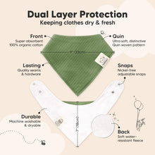 Load image into Gallery viewer, 8-Pack Quin Bandana Bibs (Moor)
