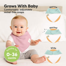 Load image into Gallery viewer, 8-Pack Quin Bandana Bibs (Muted Pastel)
